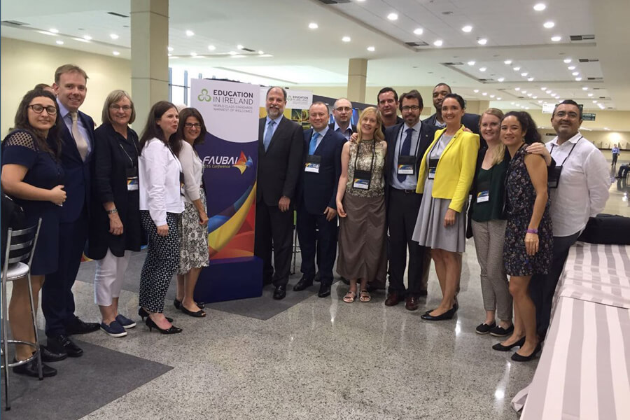 Leading an Irish delegation to the Faubai International Education Conference in Brazil.