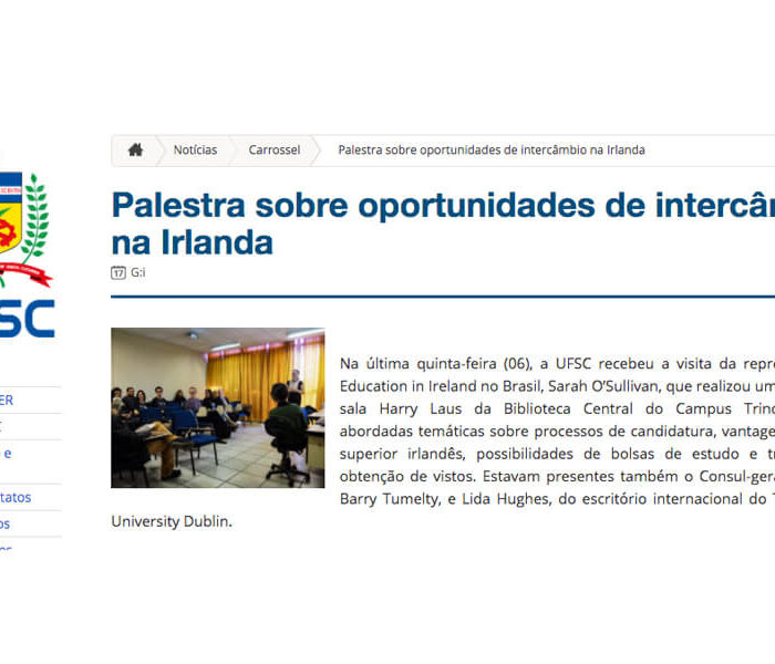 Seminar for students and faculty in UFSC (Federal University of Santa Catarina)