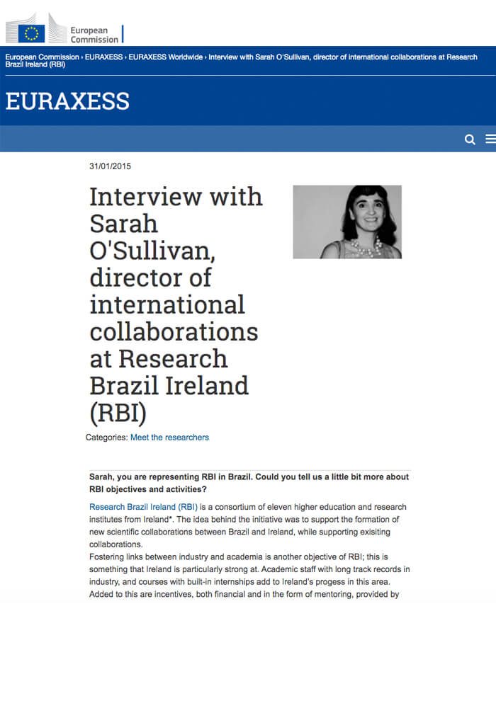 Interview published on the European Commission website, January 2015